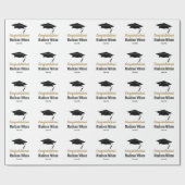 卒業祝い（黒と白） ラッピングペーパー (フラット)