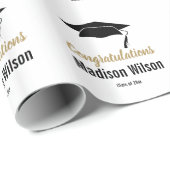 卒業祝い（黒と白） ラッピングペーパー (ロールコーナー)