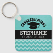 卒業祝い – Aqua Black卒業 キーホルダー (正面)