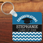 卒業祝い – Blue Black卒業 キーホルダー (正面)