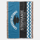 卒業祝い – Blue Black卒業 スローブランケット (正面縦)