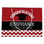 卒業祝い – Red Black卒業 ラージペーパーバッグ (裏面)