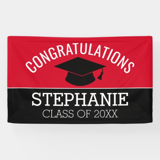 卒業祝い – Red Black卒業 横断幕 (横)