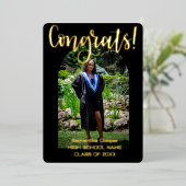 卒業祝いArch写真卒業 箔シーズンカード (立ち正面)