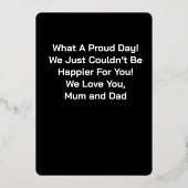 卒業祝いArch写真卒業 箔シーズンカード (裏面)