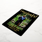 卒業祝いArch写真卒業 箔シーズンカード (回転した状態)