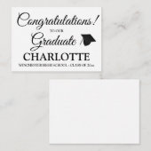 卒業祝カスタムいの卒業生 ノートカード (正面/裏面)