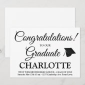 卒業祝カスタムいの卒業生 招待状 (正面/裏面)