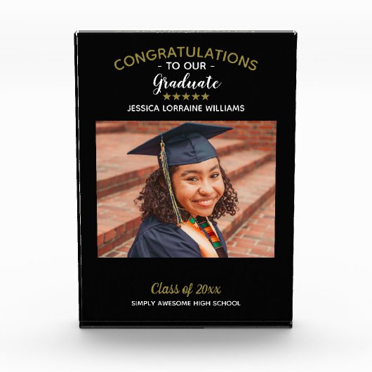 卒業祝カスタムい写真卒業 フォトブロック (正面)