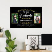 卒業祝カスタムい2写真卒業 ポスター (ホームオフィス)