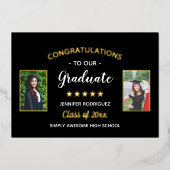 卒業祝カスタムい2写真卒業 箔招待状 (正面)