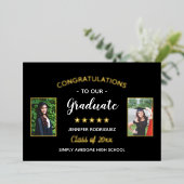 卒業祝カスタムい2写真卒業 箔招待状 (立ち正面)