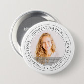 卒業祝シンプルいモダン写真 缶バッジ (正面&裏面)