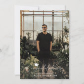 卒業祝シンプルいモダン写真inv 招待状 (正面)