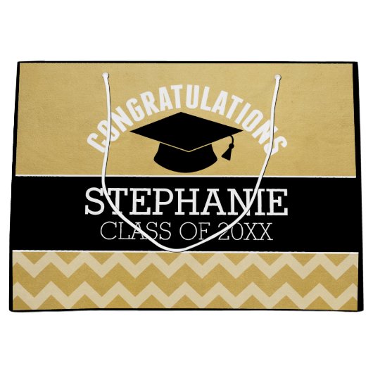 卒業祝パーソナライズされたい ラージペーパーバッグ (正面)