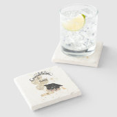 卒業祝モダンい ストーンコースター (横)