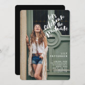 卒業祝会招待状 招待状 (正面/裏面)