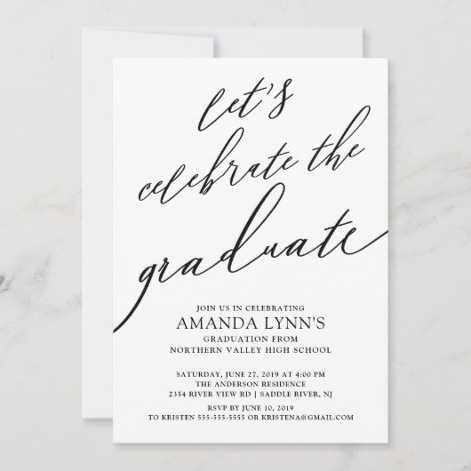 卒業祝招待状へ 招待状 (正面)