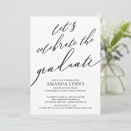 卒業祝招待状へ 招待状 (スタンド正面)