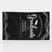 卒業祝白黒 横断幕 (横)