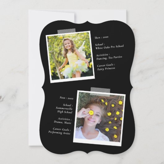 卒業祝科科のクラシックパーティー 招待状 (裏面)