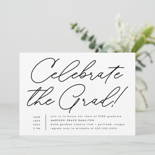 卒業祝黒字卒業会 招待状 (スタンド正面)