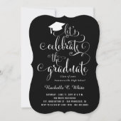 卒業祝黒白パーティー 招待状 (正面)