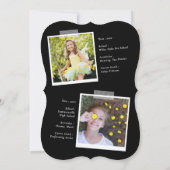 卒業祝黒白パーティー 招待状 (裏面)