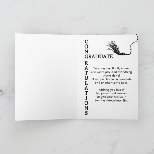 卒業祝 カード (内部)