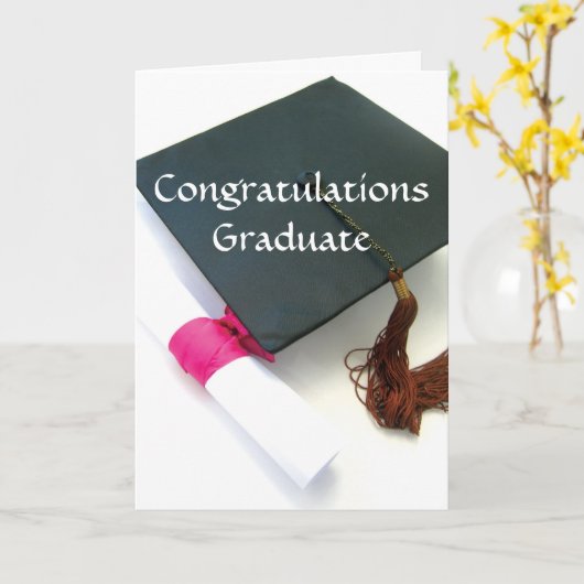 卒業祝 カード (黄色い花)