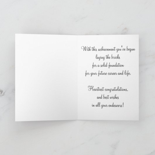 卒業祝 カード (内部)