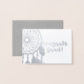 卒業祝 |ドリームキャッチャー 箔カード (封筒付き正面)