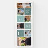 卒業祝 | 6フォトグリッドコラージュ 横断幕 (縦)