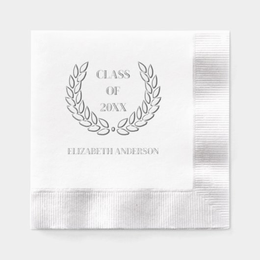 卒業箔離れ押しナプキンスのリース 箔ナプキン (正面)