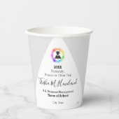 卒業紙カップライトグレーとホワイトHAMbyWG 紙コップ (正面)