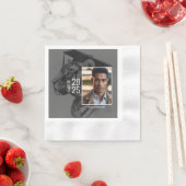 卒業紙ナプキンスあなたの写真を追加 縁ありカクテルナプキン (インサイチュ)