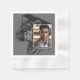 卒業紙ナプキンスあなたの写真を追加 縁ありカクテルナプキン