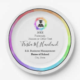 卒業紙プレートウォーターカラーHAMbyWG ペーパープレート