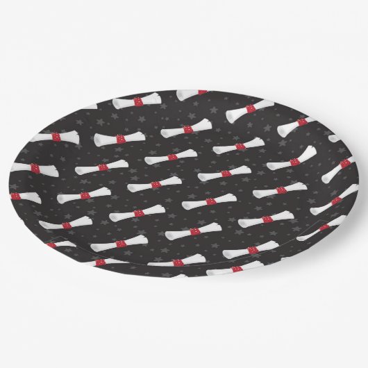 卒業紙プレート9" ペーパープレート (アングル)