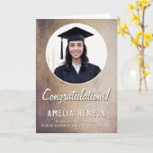 卒業素朴おめでとう2写真卒業 カード (黄色い花)