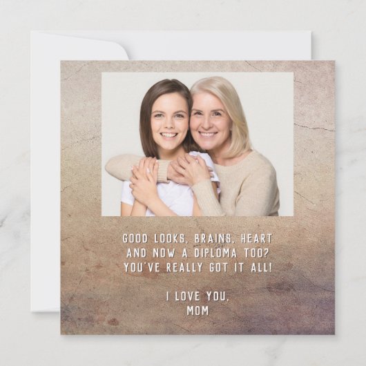 卒業素朴おめでとう2写真卒業 カード (裏面)