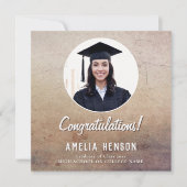 卒業素朴おめでとう2写真卒業 カード (正面)