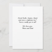 卒業素朴おめでとう カード (裏面)