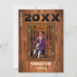 卒業素朴さくらんぼストリングライツバーンウッド 招待状