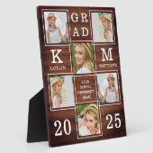 卒業素朴カスタム6写真研究用ウッド フォトプラーク (側面)