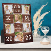 卒業素朴カスタム6写真研究用ウッド フォトプラーク (側面)