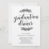 卒業素朴ディナー招待状 招待状 (正面)