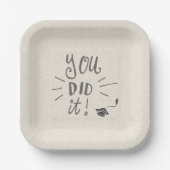 卒業素朴パーティー7" ペーパープレート (正面)