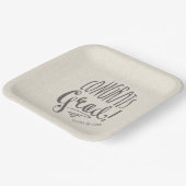 卒業素朴パーティー9"スクエア ペーパープレート (傾斜あり)