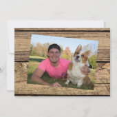 卒業素朴国の木材5フォトコラージュ 招待状 (裏面)